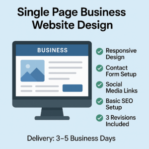 Single Page Business Website Design